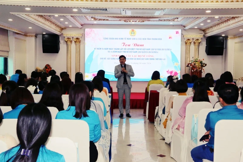Công đoàn Khu Kinh tế Nghi Sơn và các Khu công nghiệp tỉnh tọa đàm kỷ niệm Ngày Phụ nữ Việt Nam 20/10
