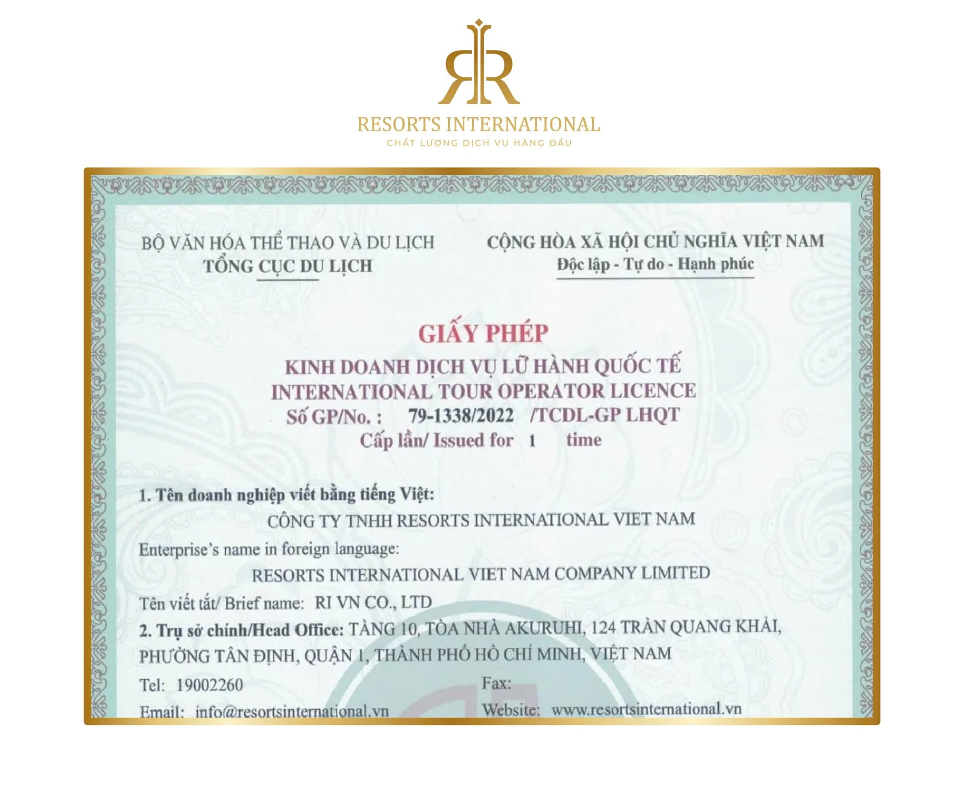 Resorts International Việt Nam Công ty Lữ hành Quốc tế và Nội địa – Mở rộng tầm nhìn du lịch toàn cầu