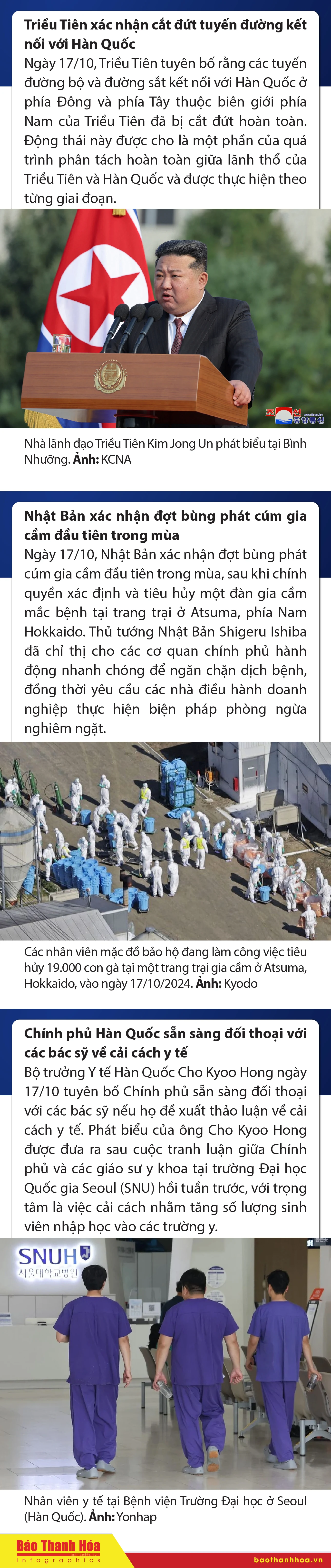 Sự kiện nổi bật trong nước, quốc tế ngày 17/10