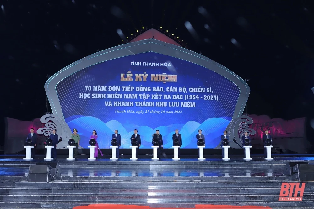Lễ kỷ niệm 70 năm đón tiếp đồng bào, cán bộ, chiến sĩ và học sinh miền Nam tập kết ra Bắc và khánh thành khu lưu niệm
