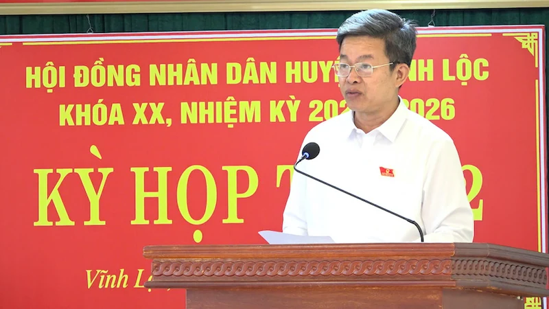 HĐND huyện Vĩnh Lộc bầu bổ sung Ủy viên UBND huyện nhiệm kỳ 2021-2026