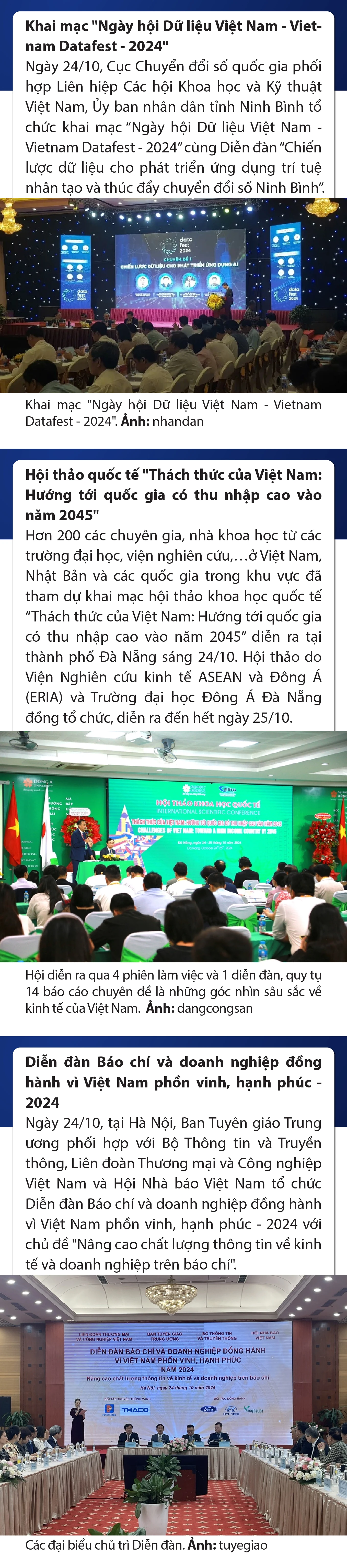 Sự kiện nổi bật trong nước, quốc tế ngày 24/10