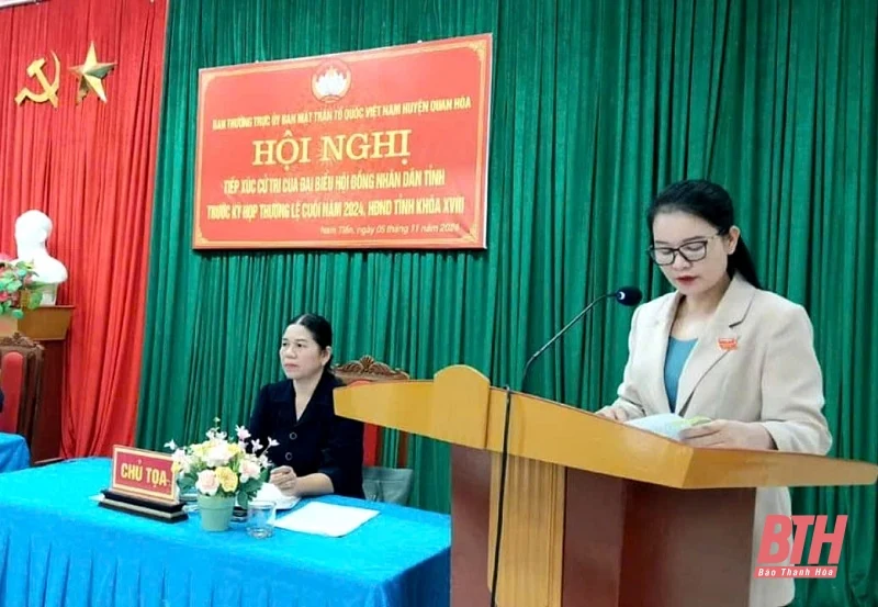 Đại biểu HĐND tỉnh tiếp xúc cử tri huyện Quan Hóa