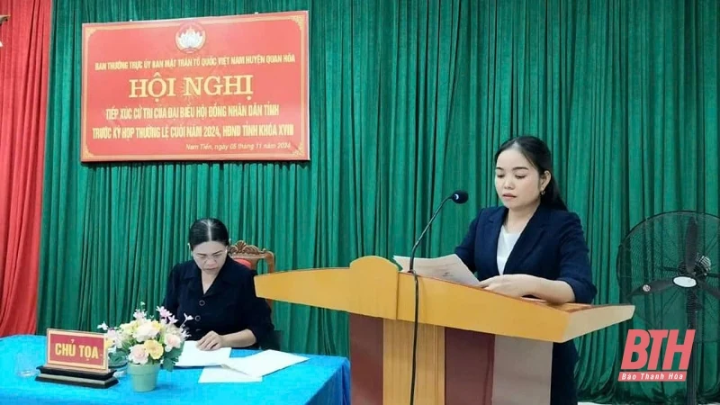 Đại biểu HĐND tỉnh tiếp xúc cử tri huyện Quan Hóa
