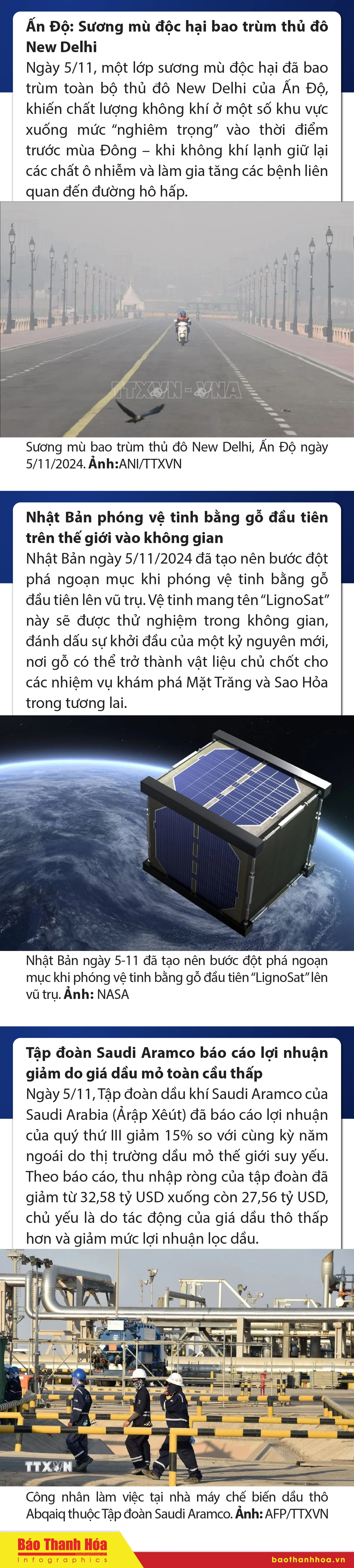 Sự kiện nổi bật trong nước, quốc tế ngày 5/11
