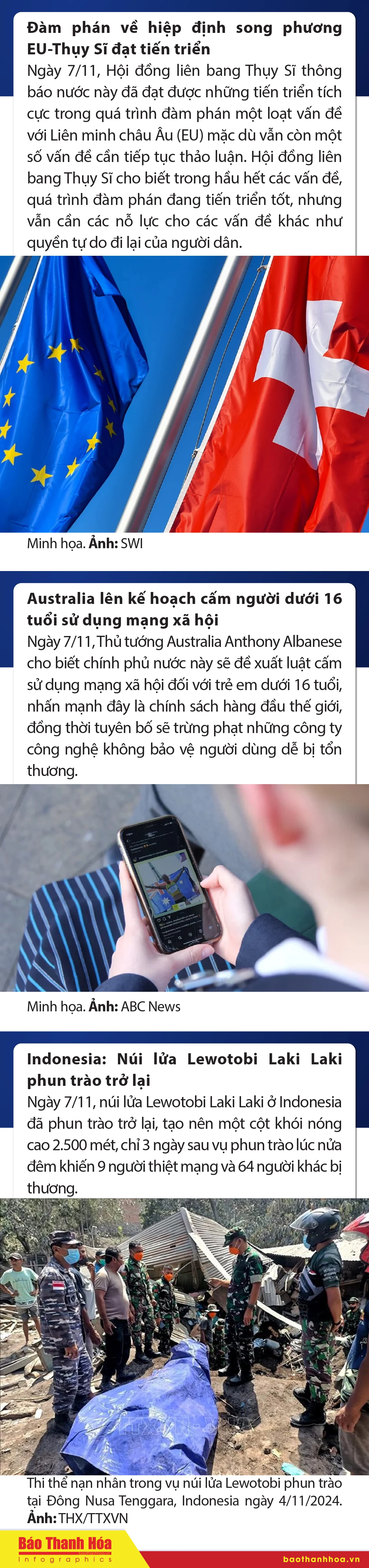 Sự kiện nổi bật trong nước, quốc tế ngày 7/11