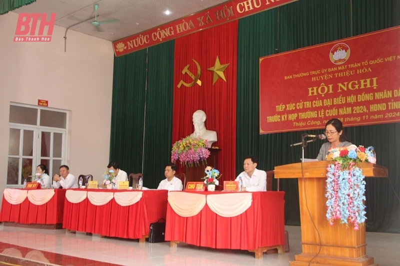 Cử tri huyện Thiệu Hóa kiến nghị nhiều vấn đề liên quan đến đời sống dân sinh