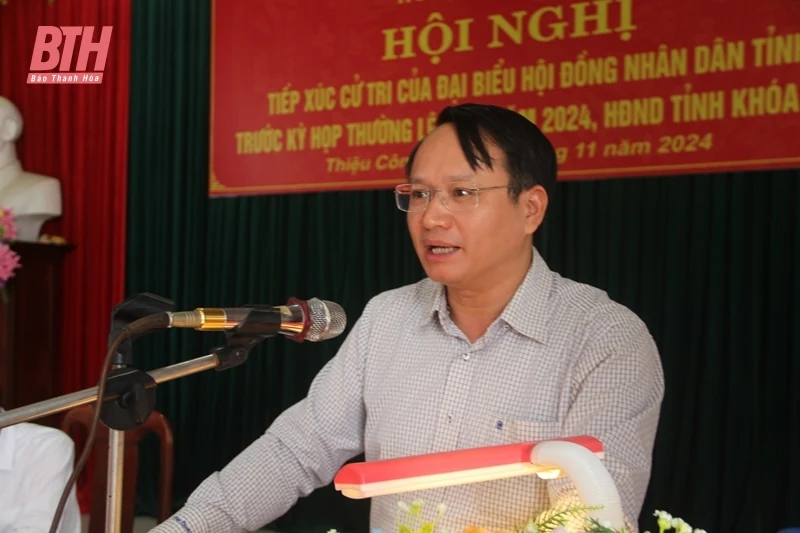 Cử tri huyện Thiệu Hóa kiến nghị nhiều vấn đề liên quan đến đời sống dân sinh