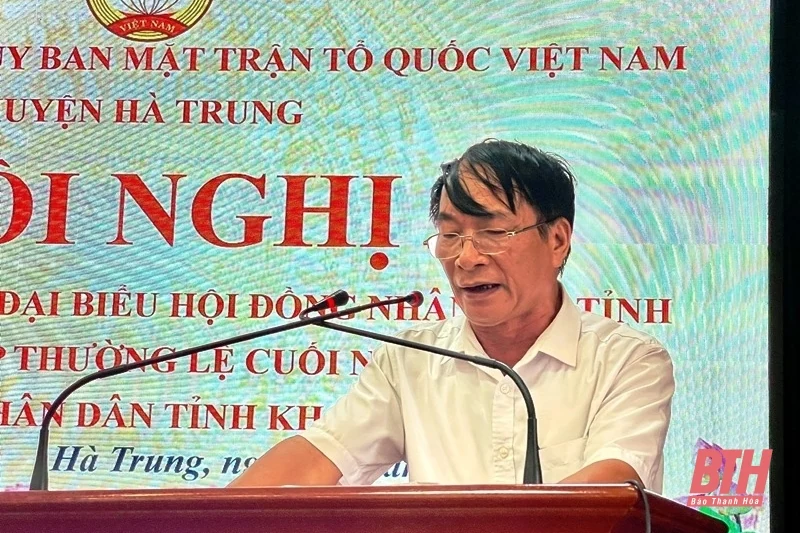 Đại biểu HĐND tỉnh tiếp xúc cử tri huyện Hà Trung