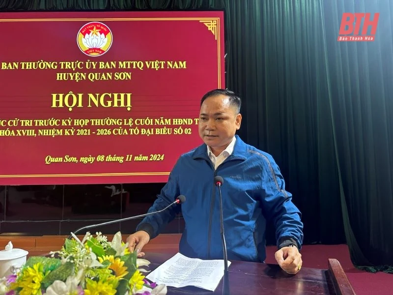 Cử tri huyện Quan Sơn kiến nghị đầu tư cơ sở hạ tầng phục vụ phát triển sản xuất, ổn định đời sống