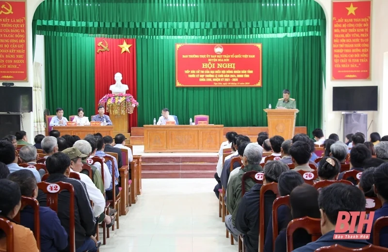 Cử tri huyện Nga Sơn kiến nghị việc di dân, tái định cư khu vực ngoài đê sông Hoạt