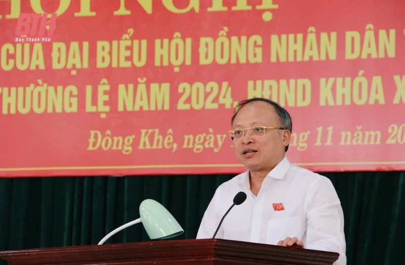 Đại biểu HĐND tỉnh tiếp xúc cử tri huyện Đông Sơn