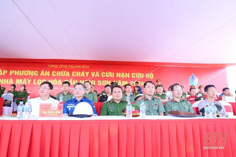 Tổng duyệt diễn tập phương án chữa cháy và cứu nạn, cứu hộ tại Nhà máy Lọc hoá dầu Nghi Sơn