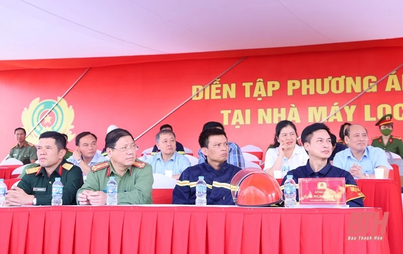 Tổng duyệt diễn tập phương án chữa cháy và cứu nạn, cứu hộ tại Nhà máy Lọc hoá dầu Nghi Sơn