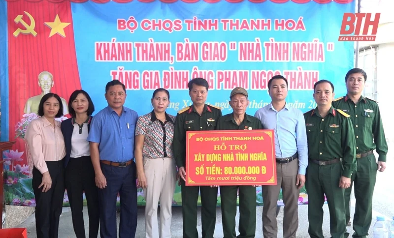 Quảng Xương: Bàn giao nhà tình nghĩa cho gia đình thương binh có hoàn cảnh khó khăn