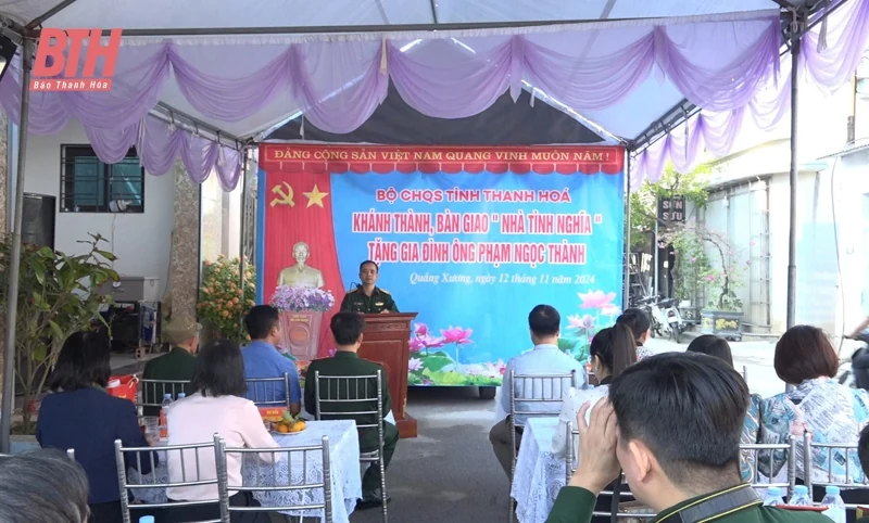 Quảng Xương: Bàn giao nhà tình nghĩa cho gia đình thương binh có hoàn cảnh khó khăn