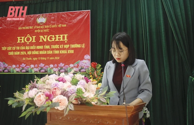 Đại biểu HĐND tỉnh tiếp xúc cử tri huyện Bá Thước
