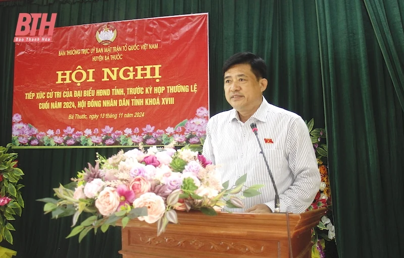 Đại biểu HĐND tỉnh tiếp xúc cử tri huyện Bá Thước