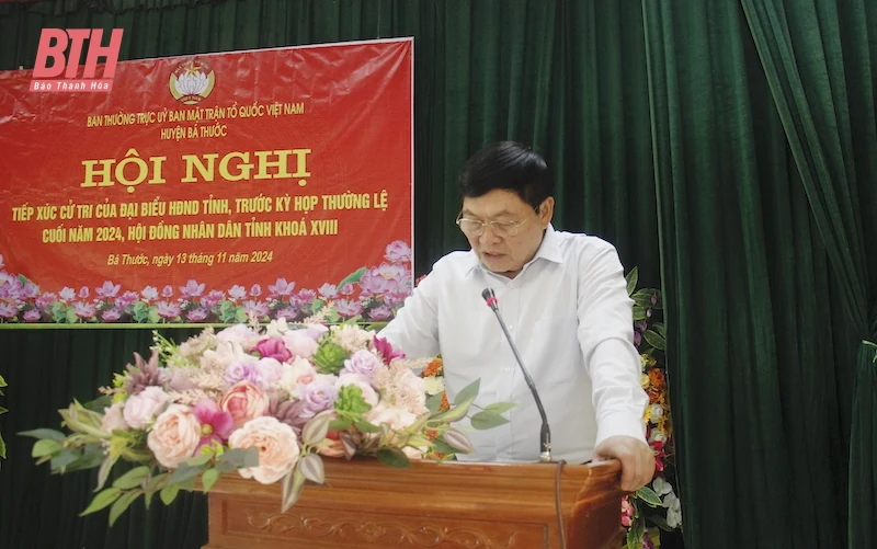 Đại biểu HĐND tỉnh tiếp xúc cử tri huyện Bá Thước