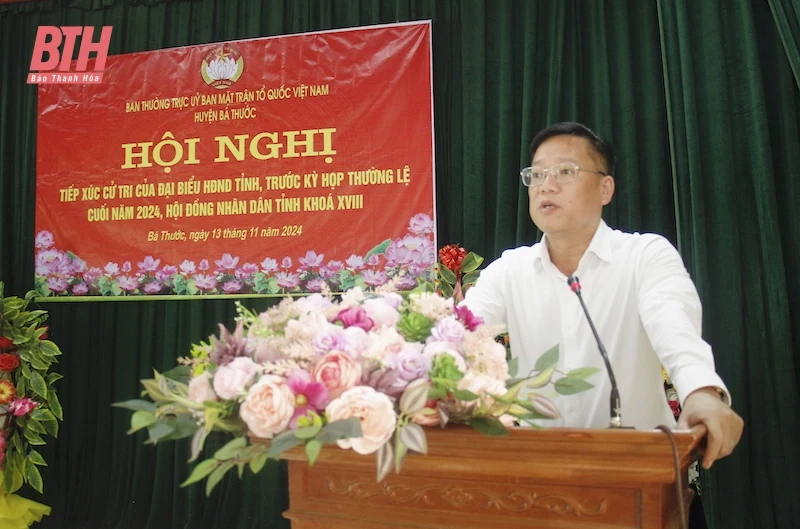 Đại biểu HĐND tỉnh tiếp xúc cử tri huyện Bá Thước