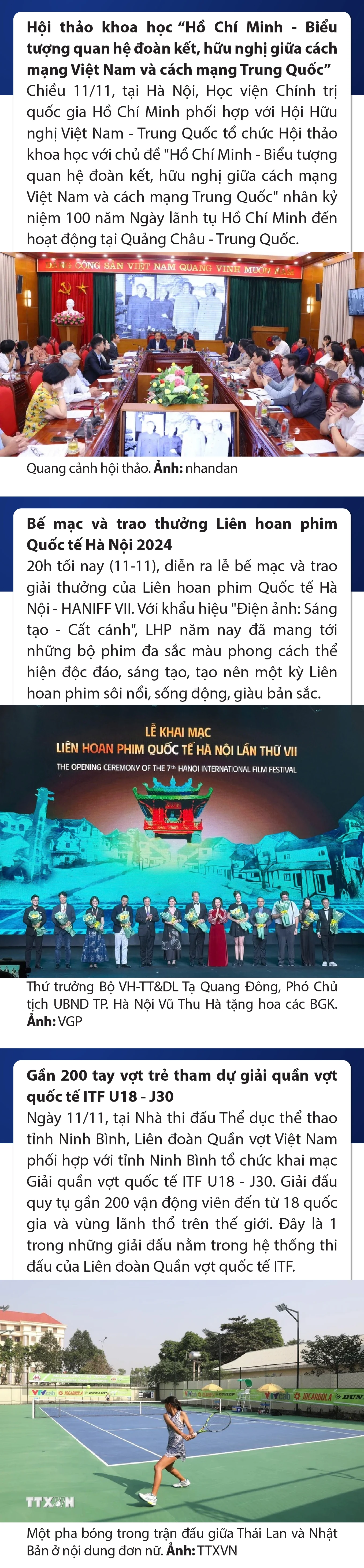 Sự kiện nổi bật trong nước, vao m88 tế ngày 11/11