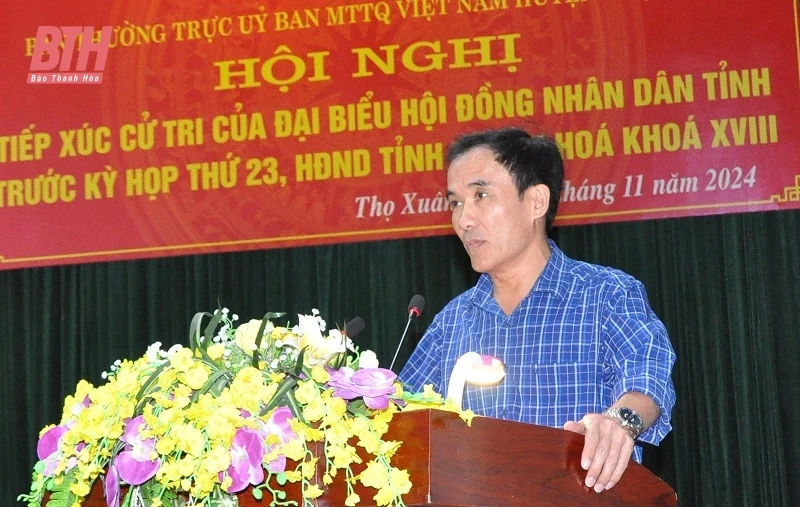 Tổ đại biểu HĐND tỉnh tiếp xúc cử tri huyện Thọ Xuân