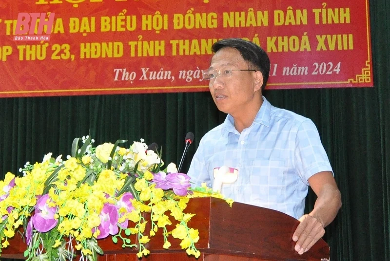 Tổ đại biểu HĐND tỉnh tiếp xúc cử tri huyện Thọ Xuân
