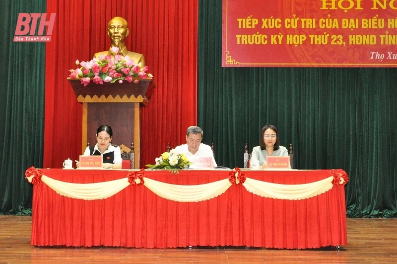 Tổ đại biểu HĐND tỉnh tiếp xúc cử tri huyện Thọ Xuân