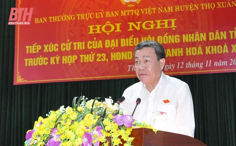 Tổ đại biểu HĐND tỉnh tiếp xúc cử tri huyện Thọ Xuân