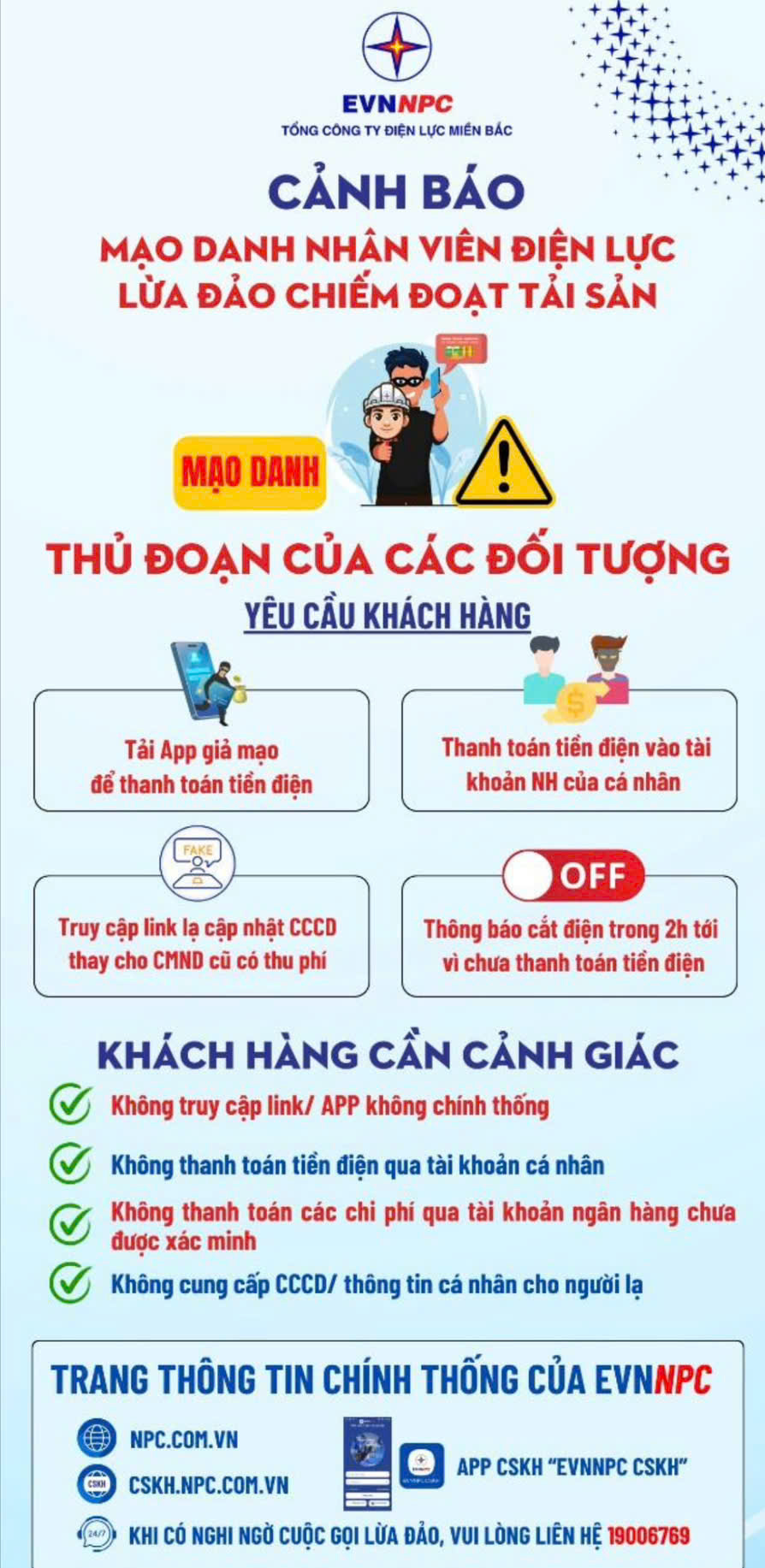 Cảnh giác trước chiêu trò mạo danh nhân viên Điện lực gọi điện để chiếm đoạt tài sản