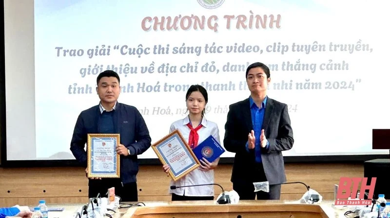 Trao giải cuộc thi “Sáng tác video, clip tuyên truyền, giới thiệu về địa chỉ đỏ, danh lam thắng cảnh tỉnh Thanh Hóa trong thanh thiếu nhi năm 2024”