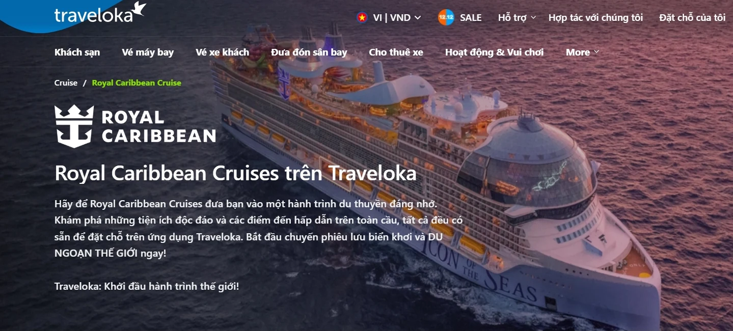 Trải nghiệm du thuyền Royal Caribbean Cruise với giá cực tốt trên Traveloka