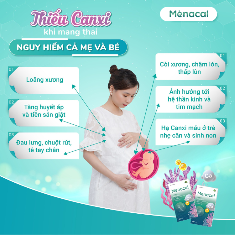 Canxi EU Menacal - Bí kíp bổ sung canxi không lo nóng táo từ Châu Âu