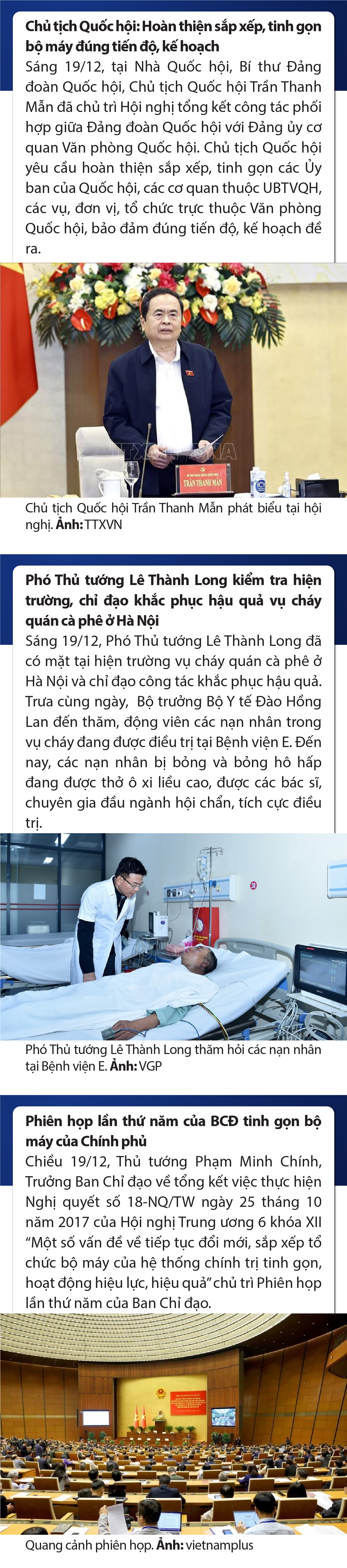 Sự kiện nổi bật trong nước, quốc tế ngày 19/12