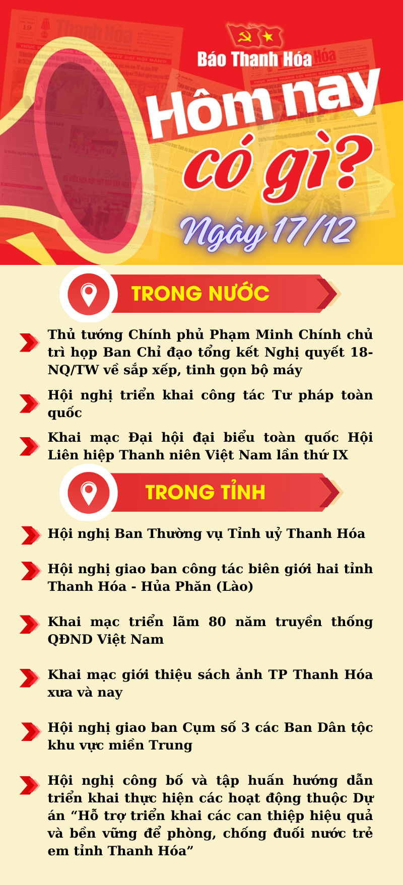 Hôm nay có gì? - Sự kiện nổi bật ngày 17/12/2024