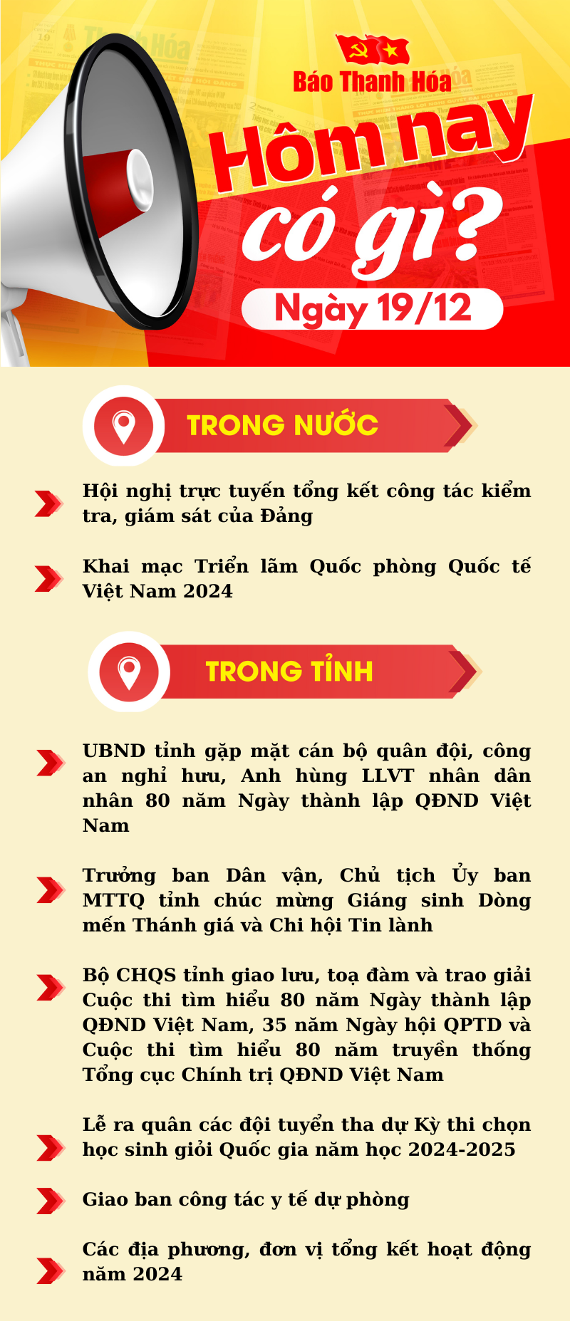 Hôm nay có gì? - Sự kiện nổi bật ngày 19/12/2024