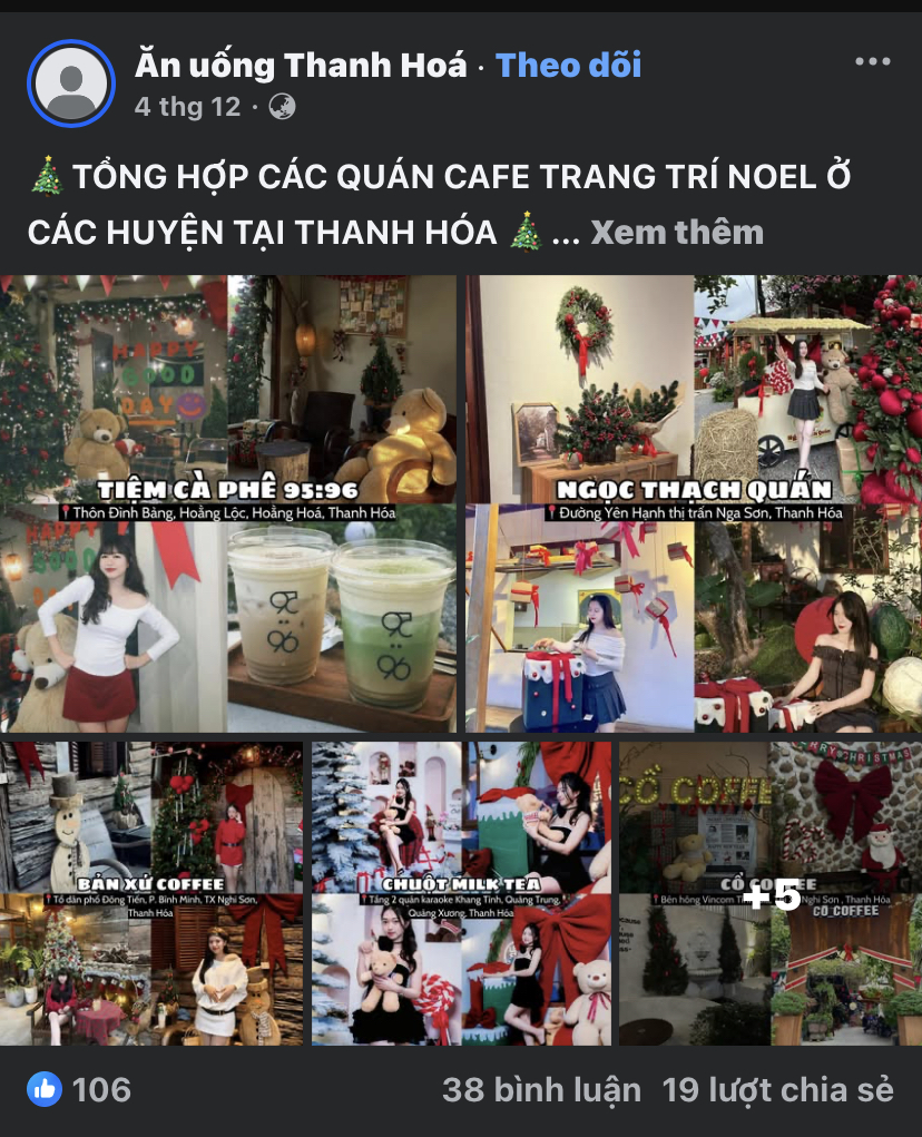 Các quán cà phê “mạnh tay” chi tiền trang trí mùa Giáng sinh