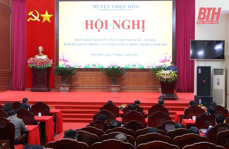 Thiệu Hoá phấn đấu hoàn thành chỉ tiêu phát triển kinh tế, xã hội, quốc phòng, an ninh năm 2025