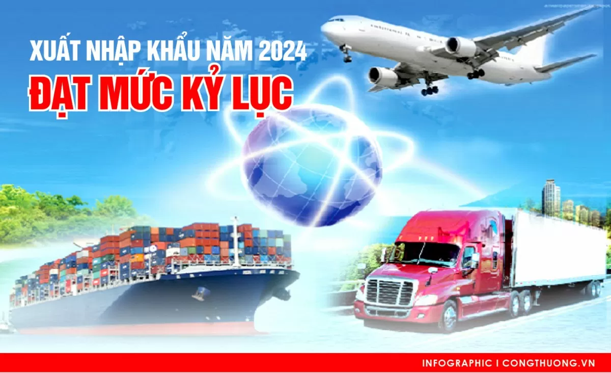 Xuất nhập khẩu năm 2024 đạt mức kỷ lục