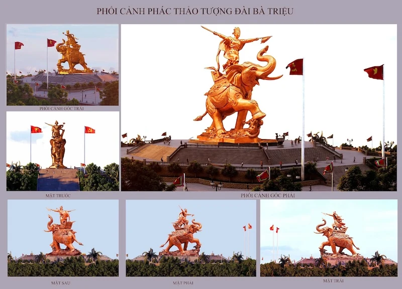 Trưng bày 3 mẫu phác thảo tượng đài Bà Triệu để Nhân dân tham gia ý kiến