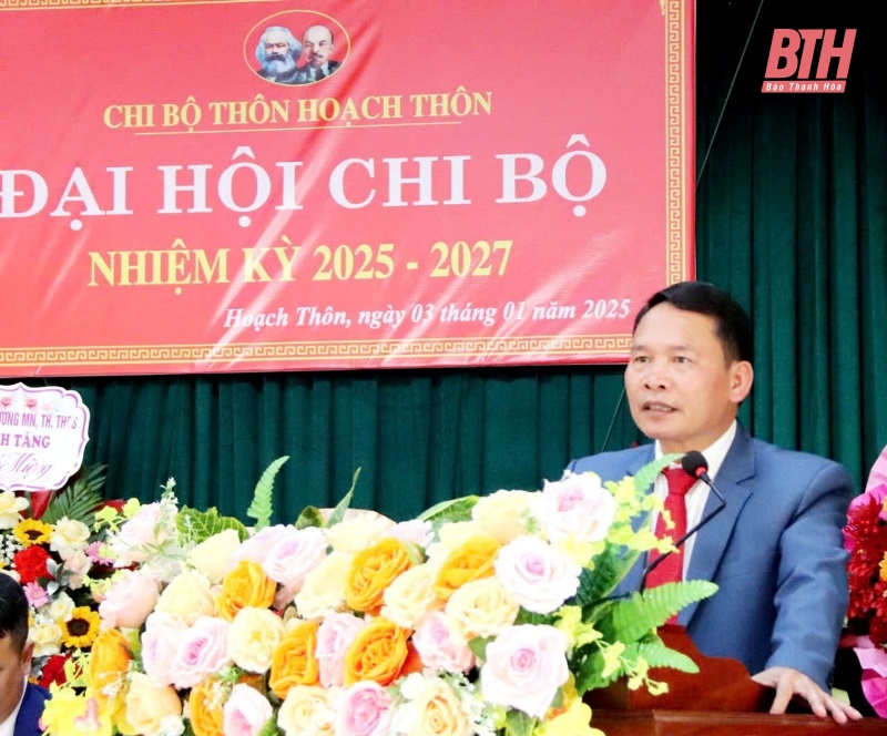 Đại hội điểm chi bộ Hoạch Thôn, Đảng bộ xã Định Tăng, nhiệm kỳ 2025-2027