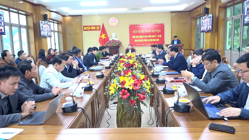Vĩnh Lộc triển khai nhiệm vụ phát triển kinh tế - xã dang nhap m88, quốc phòng - an ninh năm 2025
