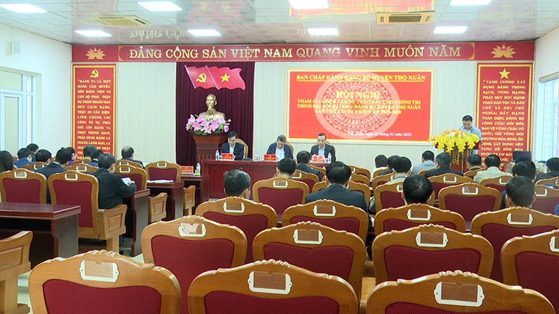 Góp ý vào Dự thảo Báo cáo Chính trị Đại m m88 Đại biểu Đảng bộ huyện Thọ Xuân lần thứ XXVIII, nhiệm kỳ 2025-2030