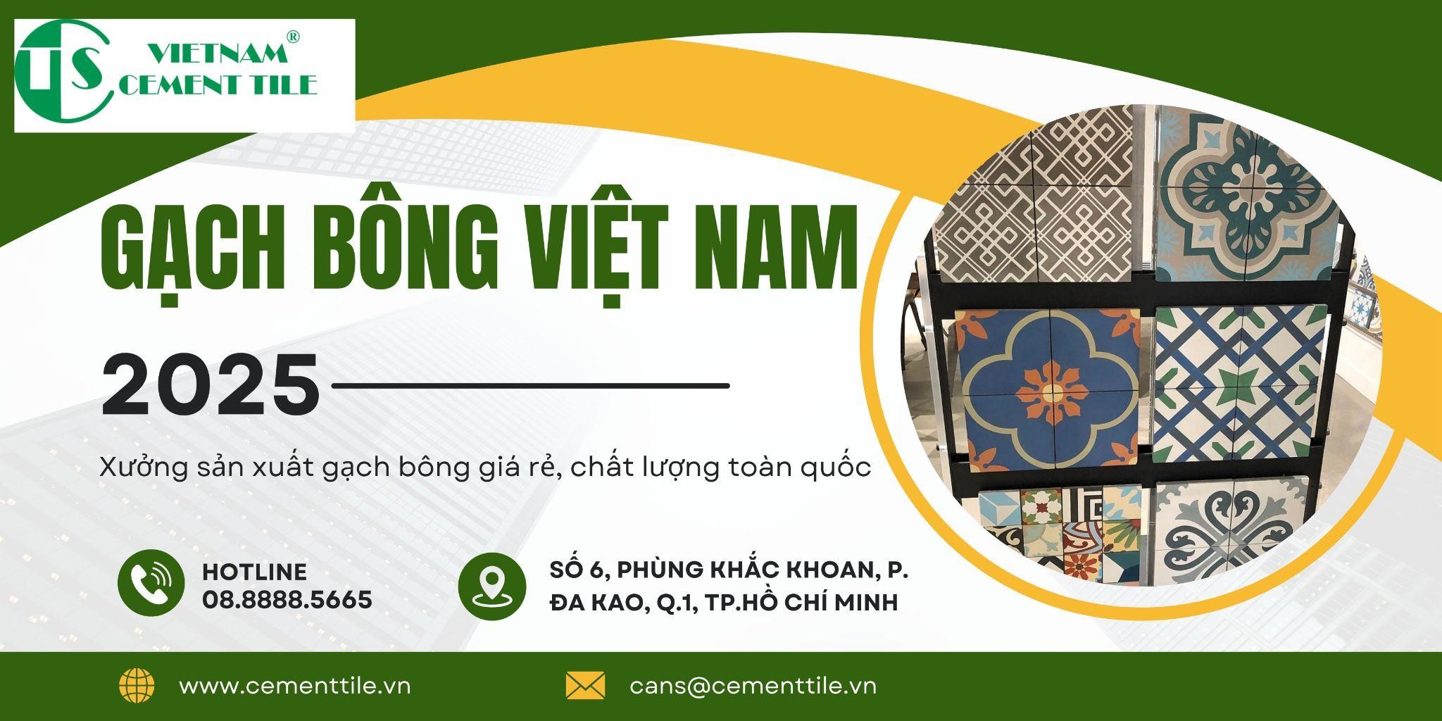 Gạch Bông Việt Nam - Xưởng sản xuất gạch bông giá rẻ, chất lượng toàn quốc