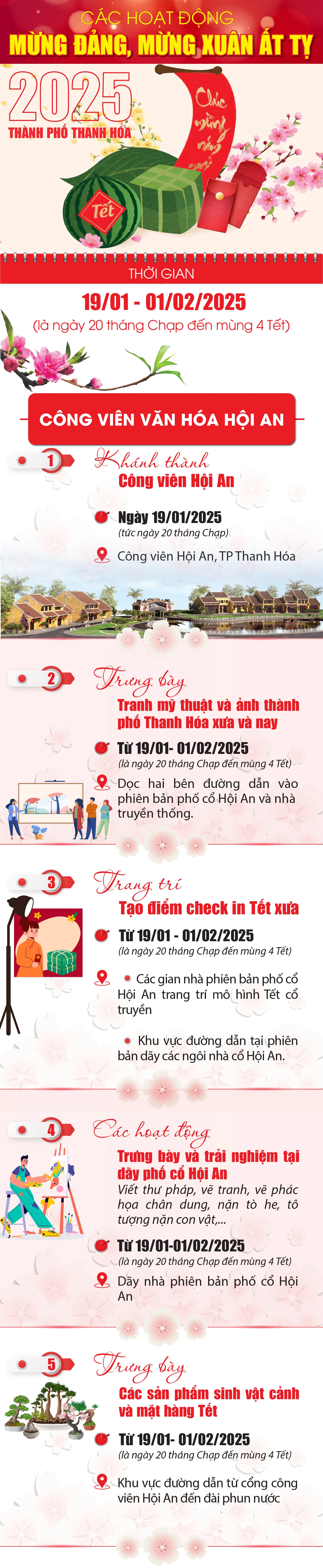 [Infographics] - Hoạt động mừng Xuân Ất Tỵ - 2025 tại TP m88 cá cược thể thao trực tuyến