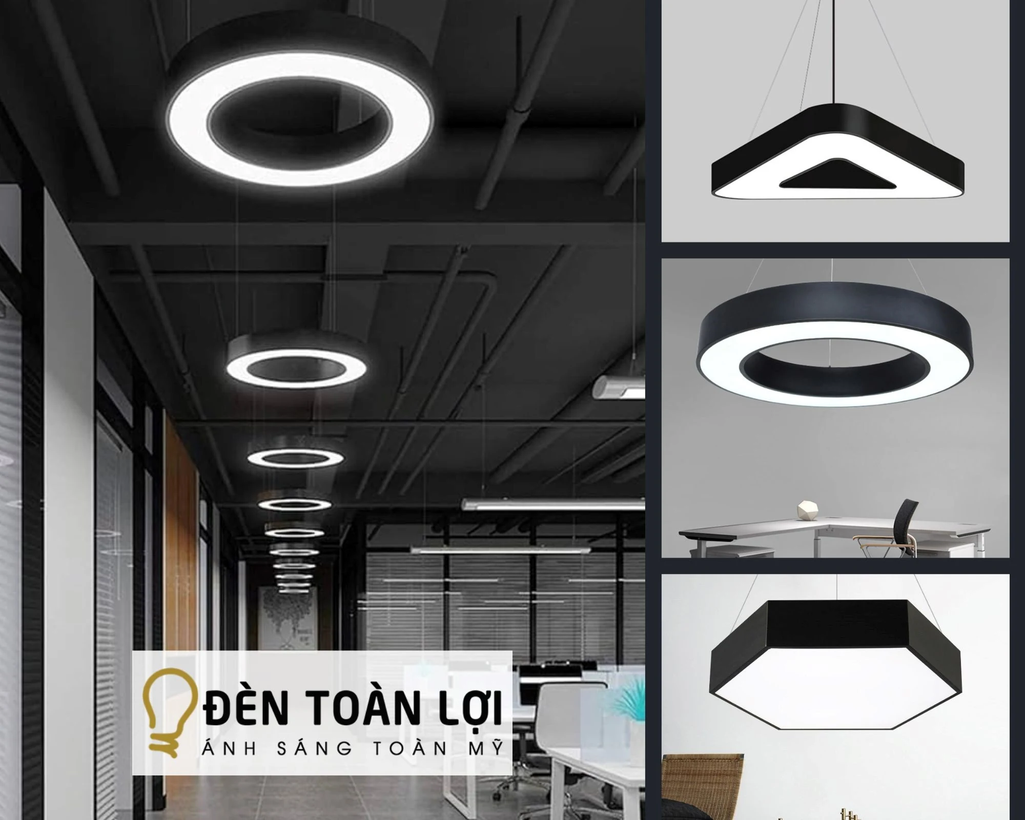 Bộ sưu tập mẫu đèn thả văn phòng đẹp, bán chạy tại showroom Đèn Toàn Lợi