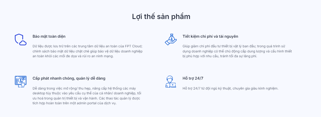 FPT Cloud cho thuê dịch vụ Cloud desktop tại Việt Nam giá tốt