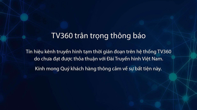 Một số kênh sóng VTV bị gián đoạn tín hiệu trên các ứng dụng truyền hình