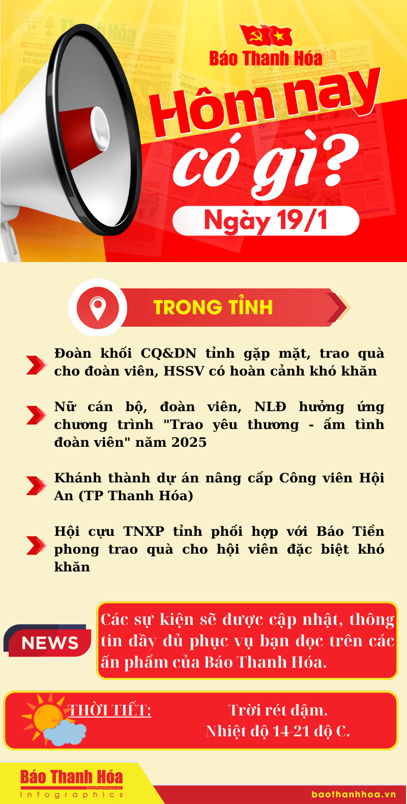 Hôm nay có gì? - Sự kiện nổi bật ngày 19/1/2025