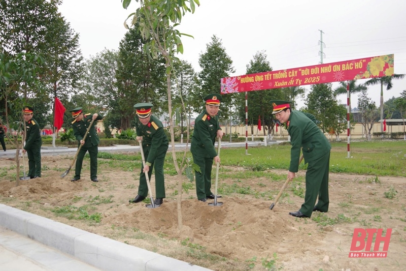 Hưởng ứng Tết trồng cây, Bộ Chỉ huy Quân sự tỉnh và các cơ quan, đơn vị trồng gần 19.000 cây xanh 